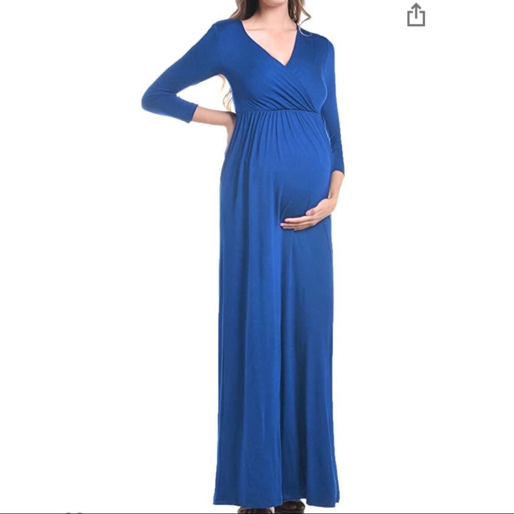 Royal Blue Maternity Dress
